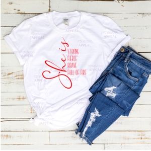 "She Is" Encouragement Custom Tee; Sizes S, M, L, XL